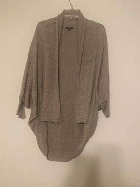 Express Open-Front Draped Cardigan Sweater - Taupe